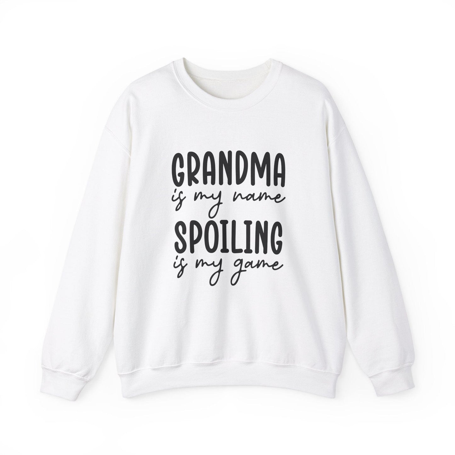 Grandma Is My Name Spoiling Is My Game Unisex Heavy Blend™ Crewneck Sweatshirt