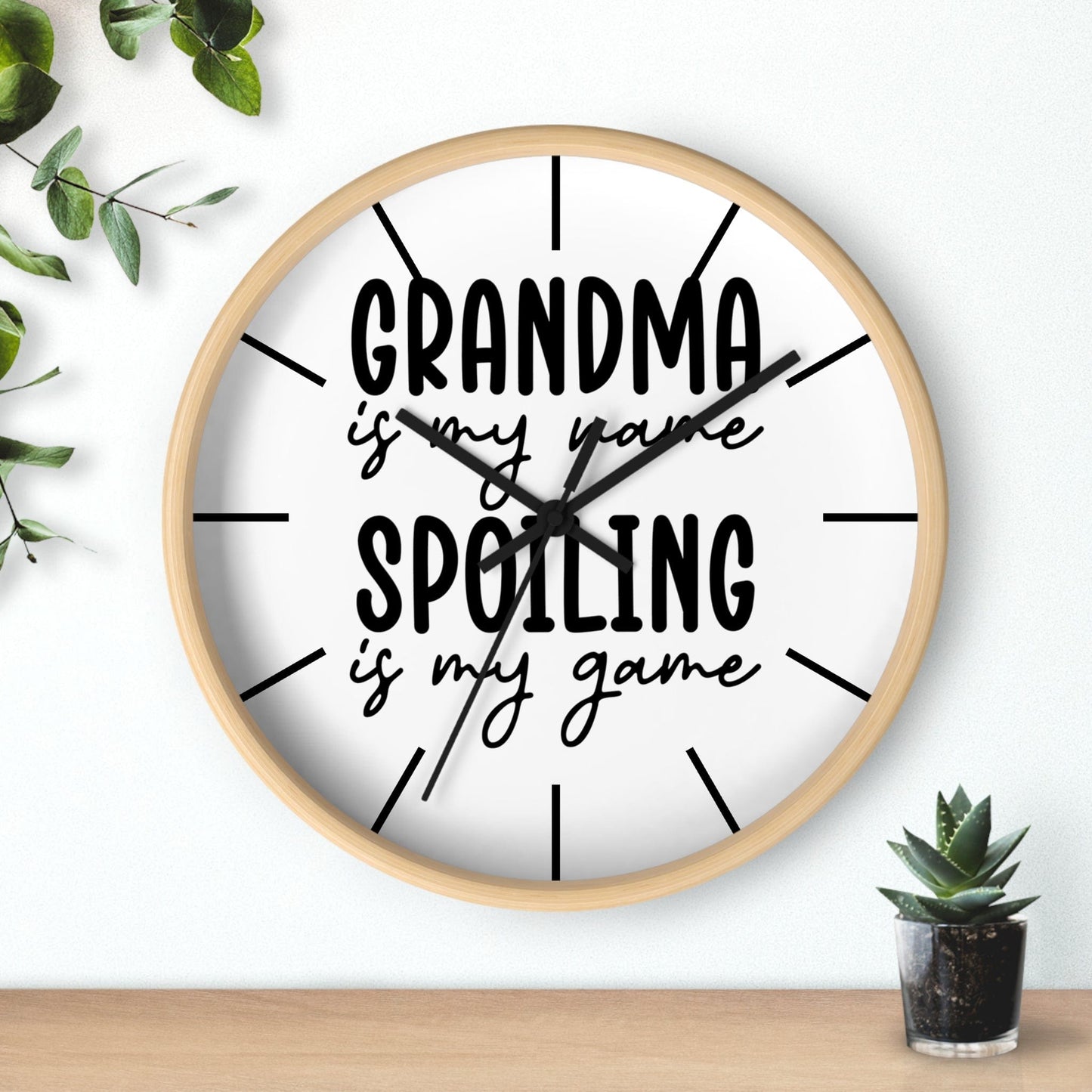 Grandma Is My Name Wall Clock