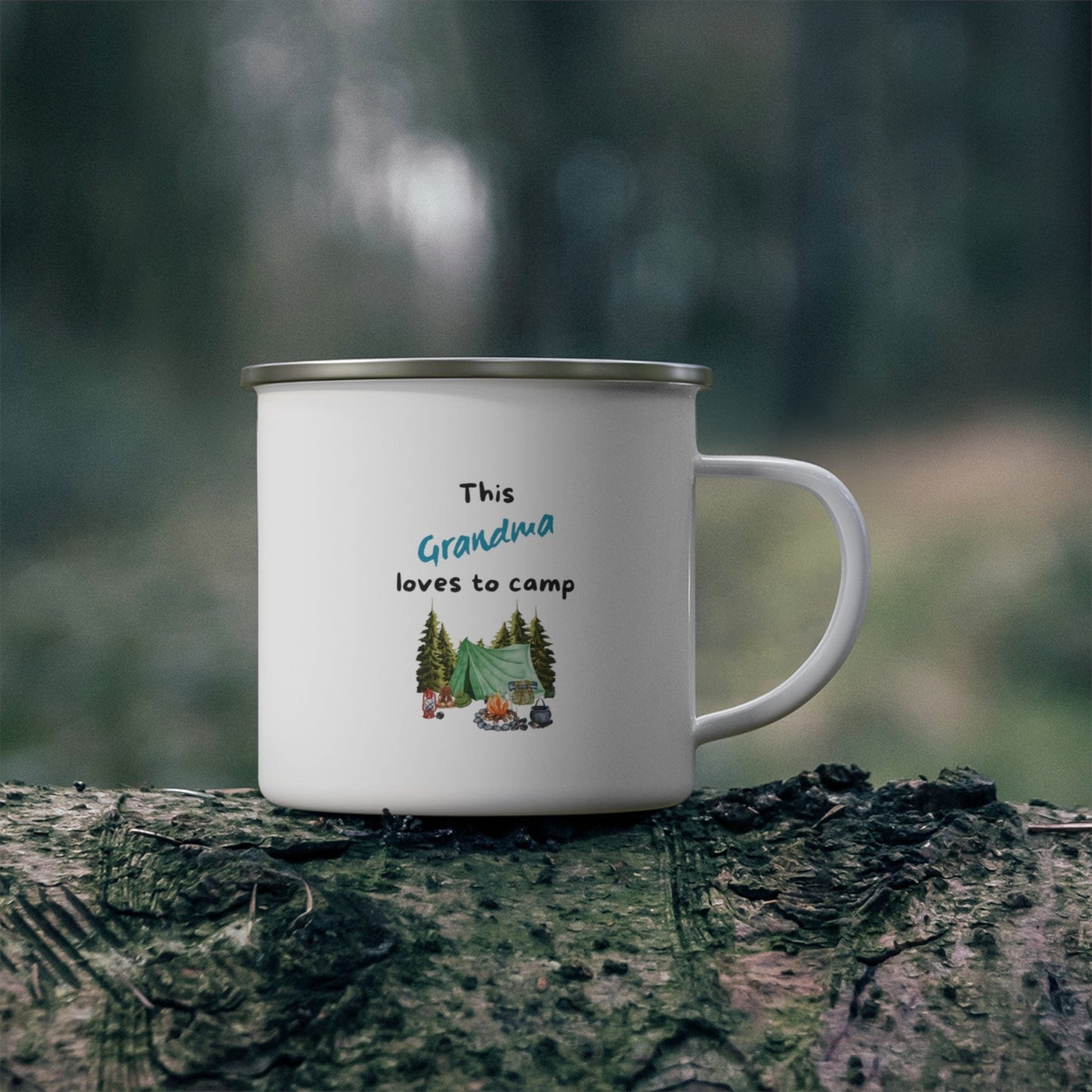 This Grandma Loves To Camp Enamel Camping Mug