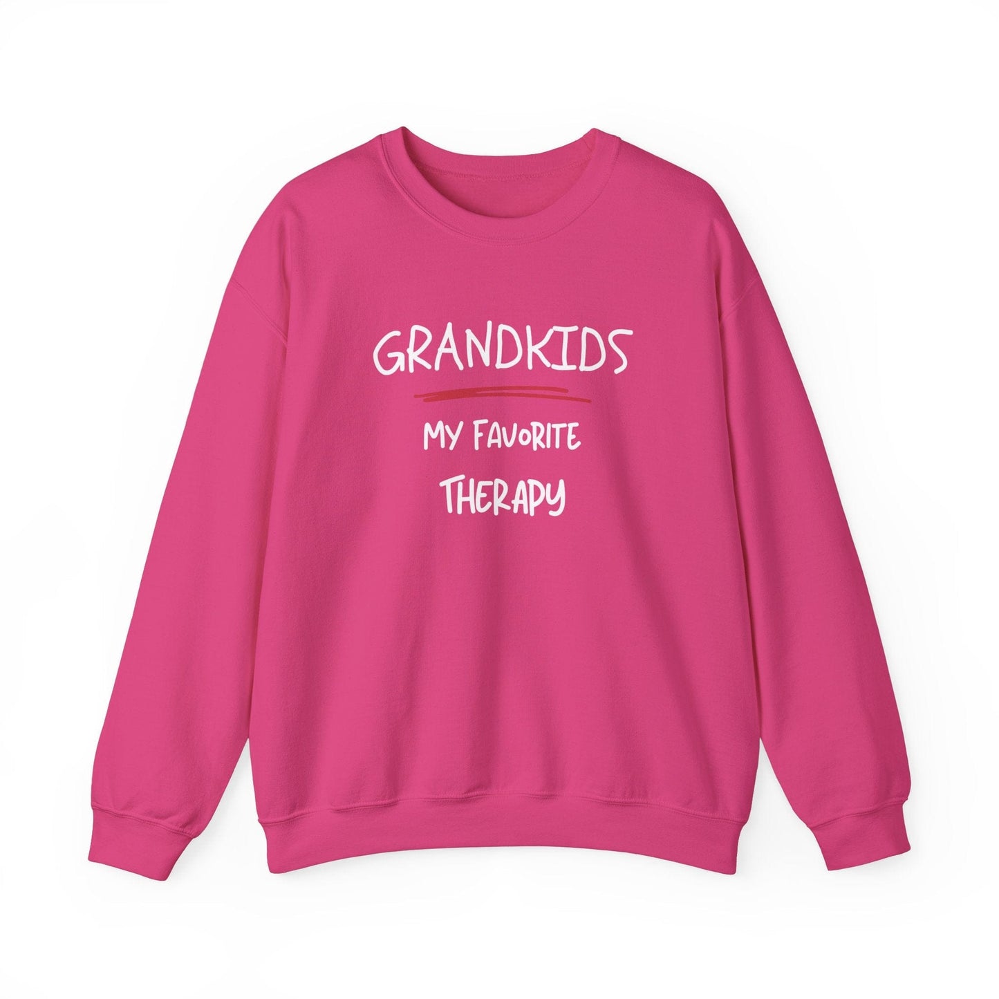 Grandkids My Favorite Therapy Unisex Heavy Blend™ Crewneck Sweatshirt