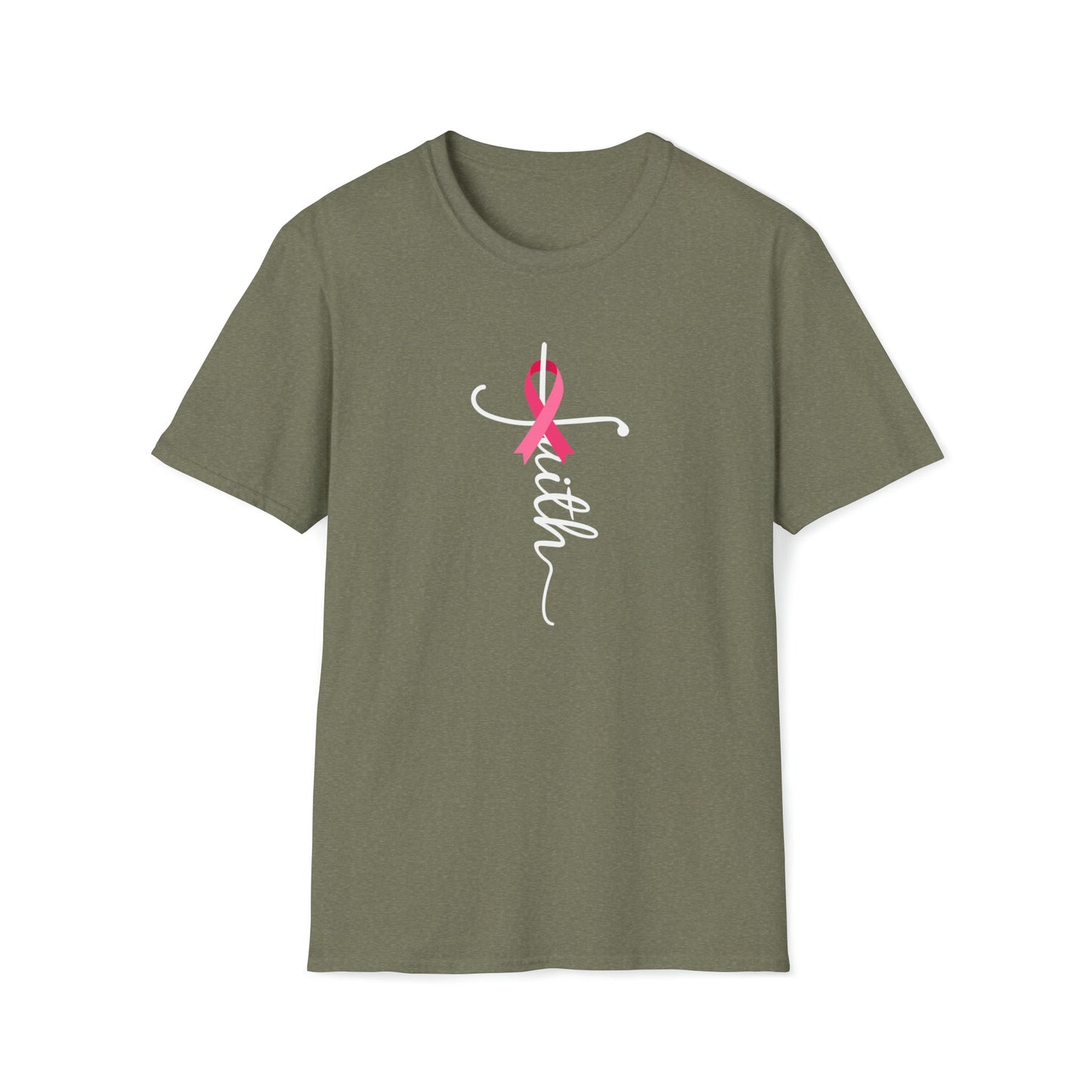 Faith Breast Cancer Ribbon Unisex Softstyle T-Shirt