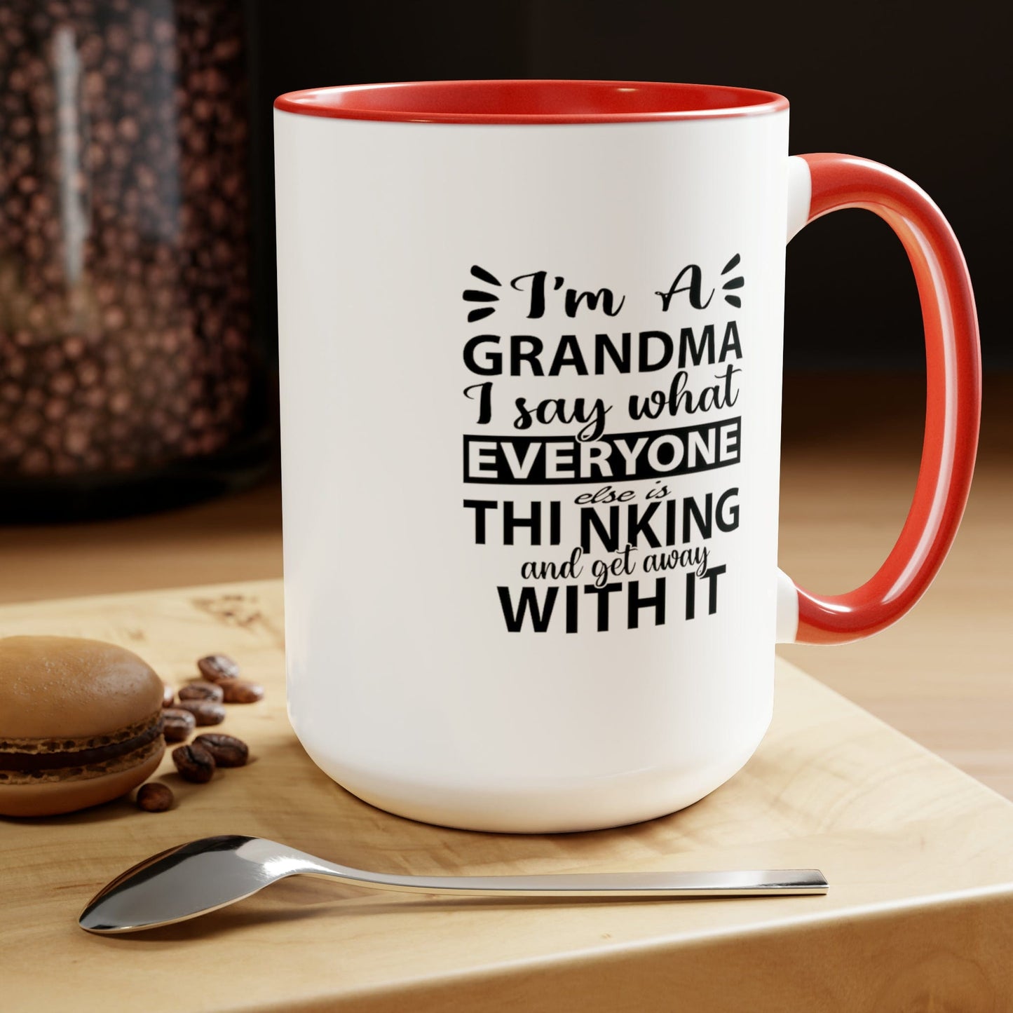 I'm A Grandma Two-Tone Coffee Mugs, 15oz