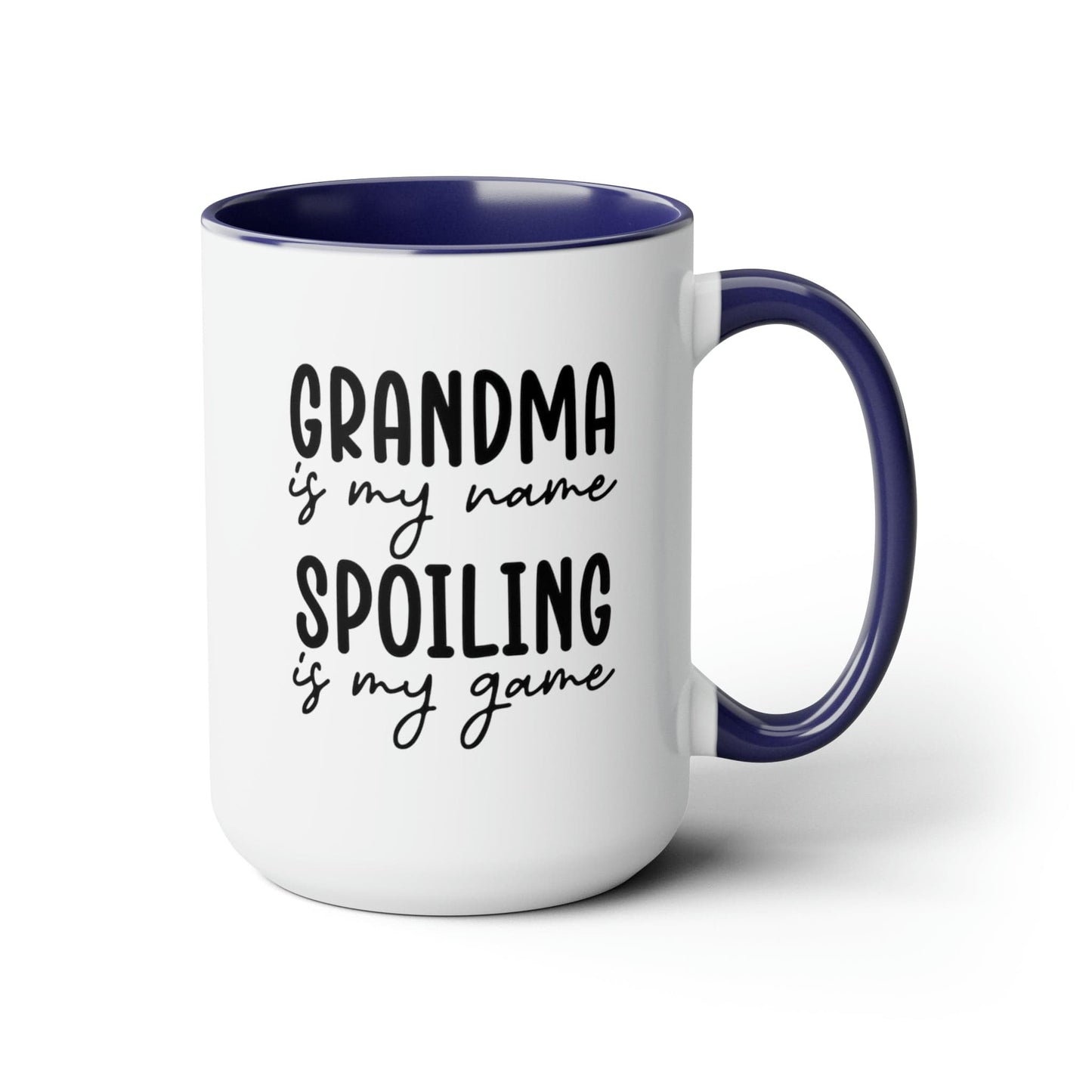 Grandma Is My Name Two-Tone Coffee Mugs, 15oz