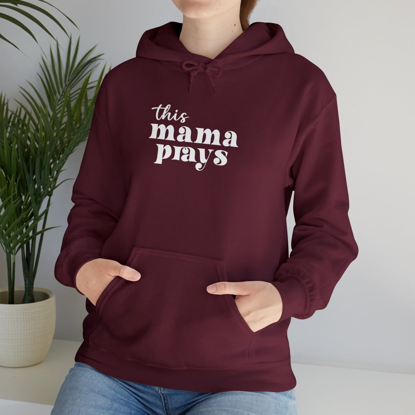 This Mama Prays Unisex Heavy Blend™ Hooded Sweatshirt