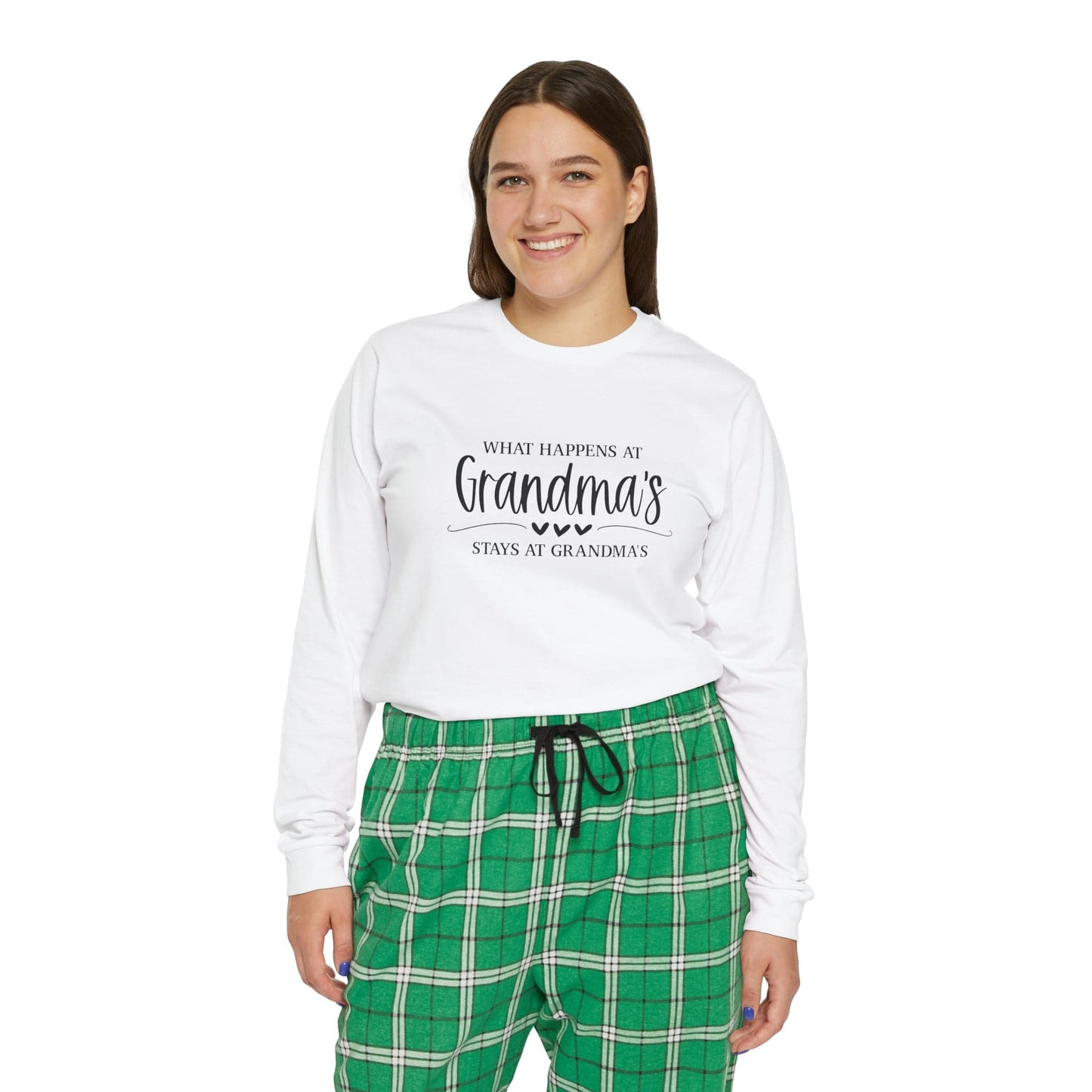 What Happens At Grandma's Stays At Grandma's Women's Long Sleeve Pajama Set