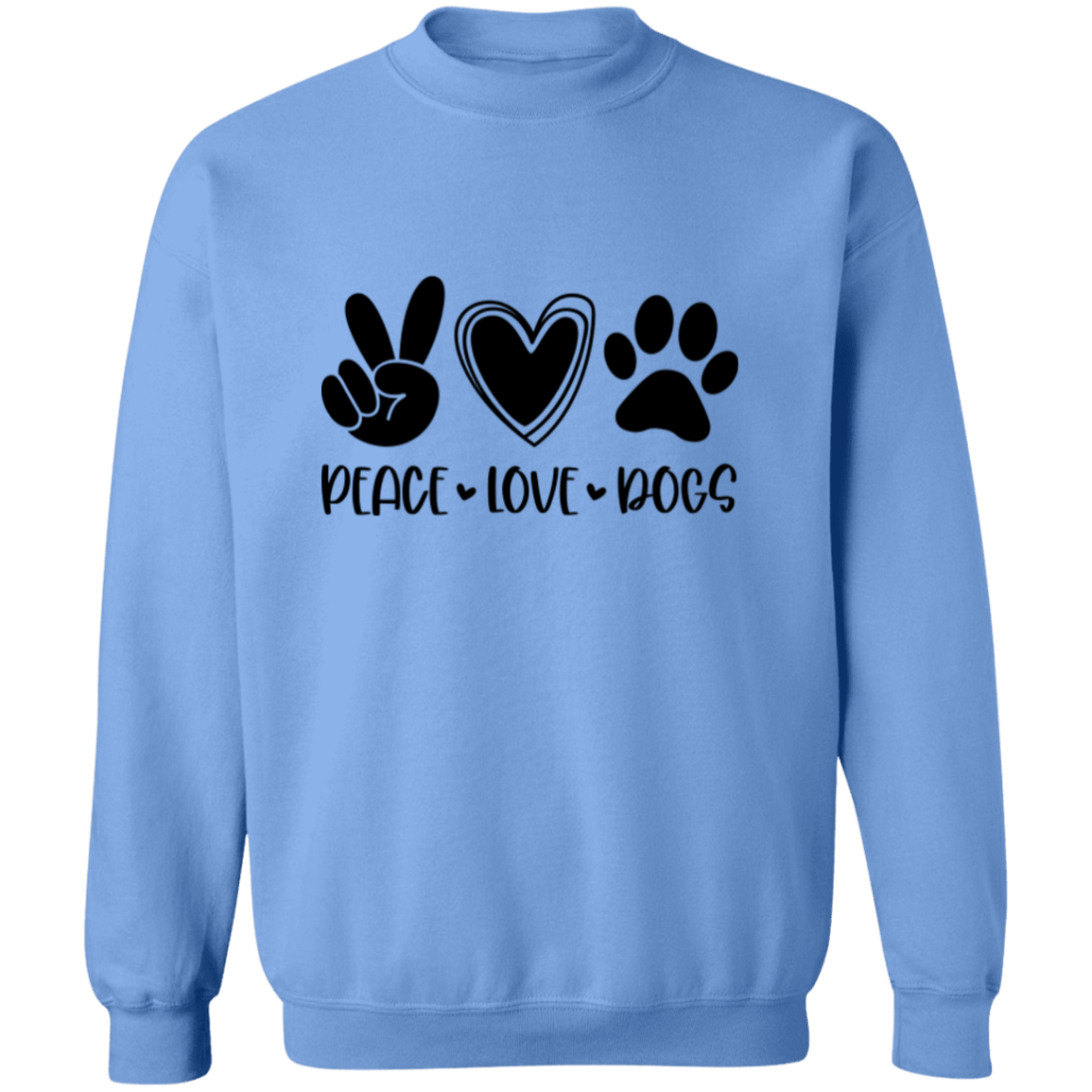 Crewneck Pullover Sweatshirt - Peace Love Dogs