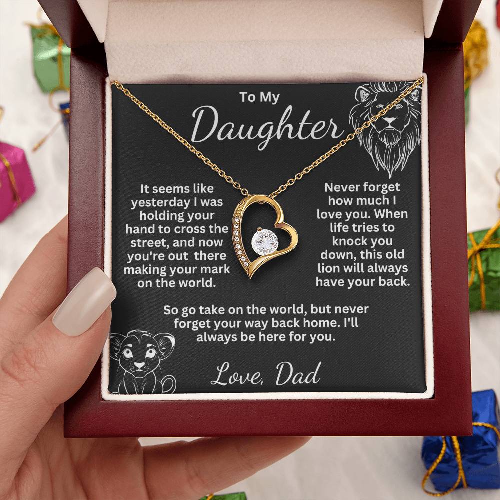 To My Daughter Forever Love Necklace From Dad