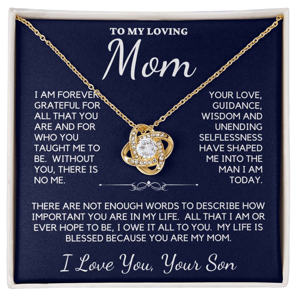 To My Loving Mom Love Knot Necklace From Son - She Will Cry When She Reads This!❤️