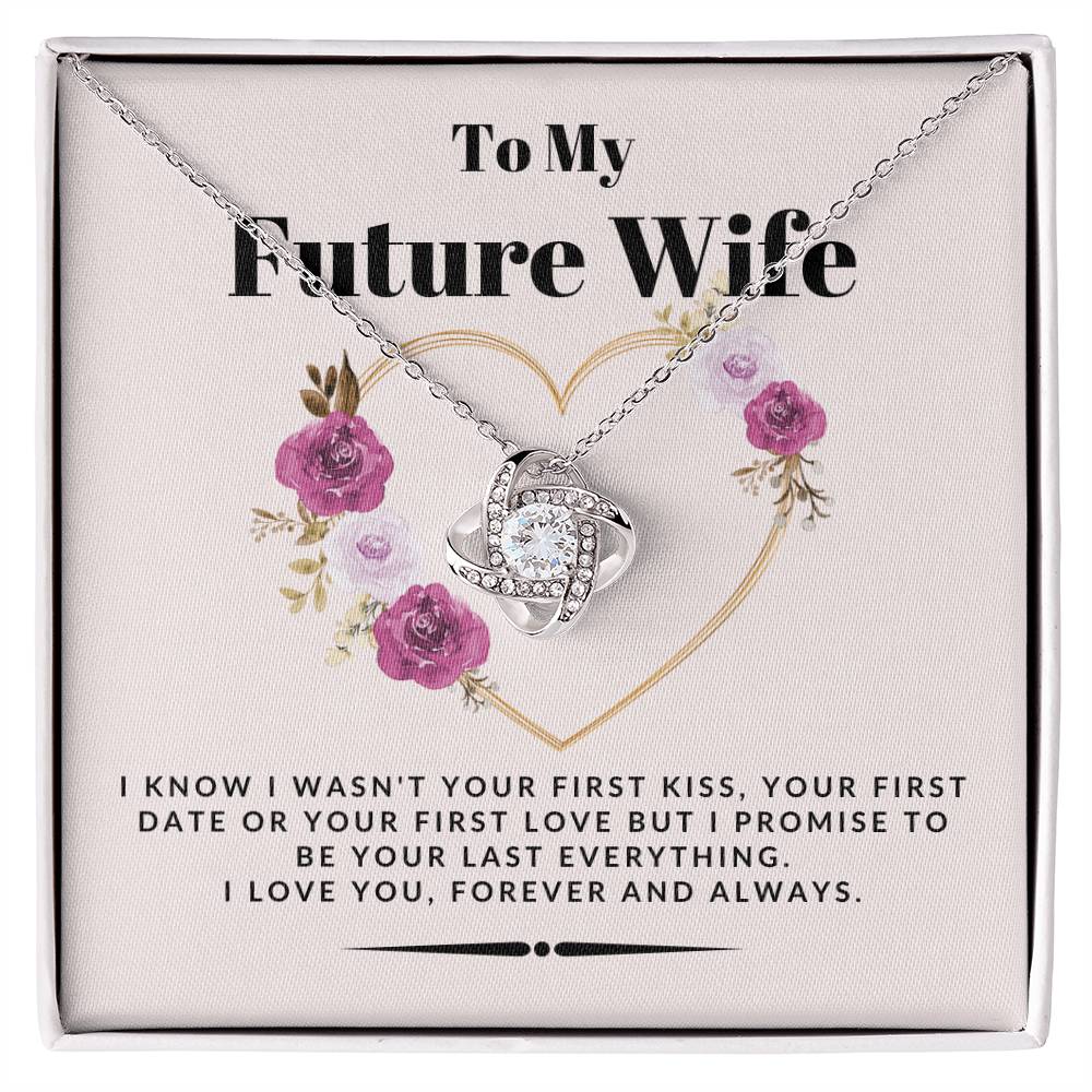 To My Future Wife Love Knot Necklace - For The Love Of Your Life On Your Wedding Day