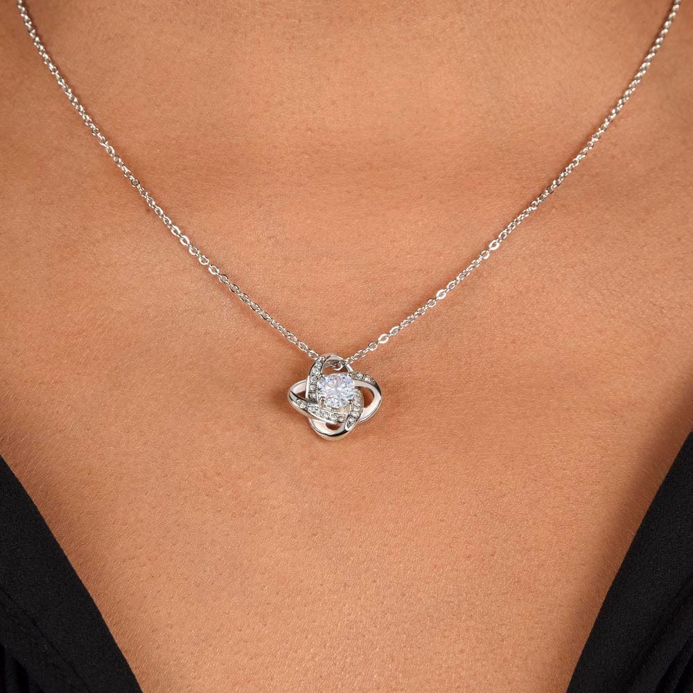 To My Beautiful Mom Love Knot Necklace From Your Daughter