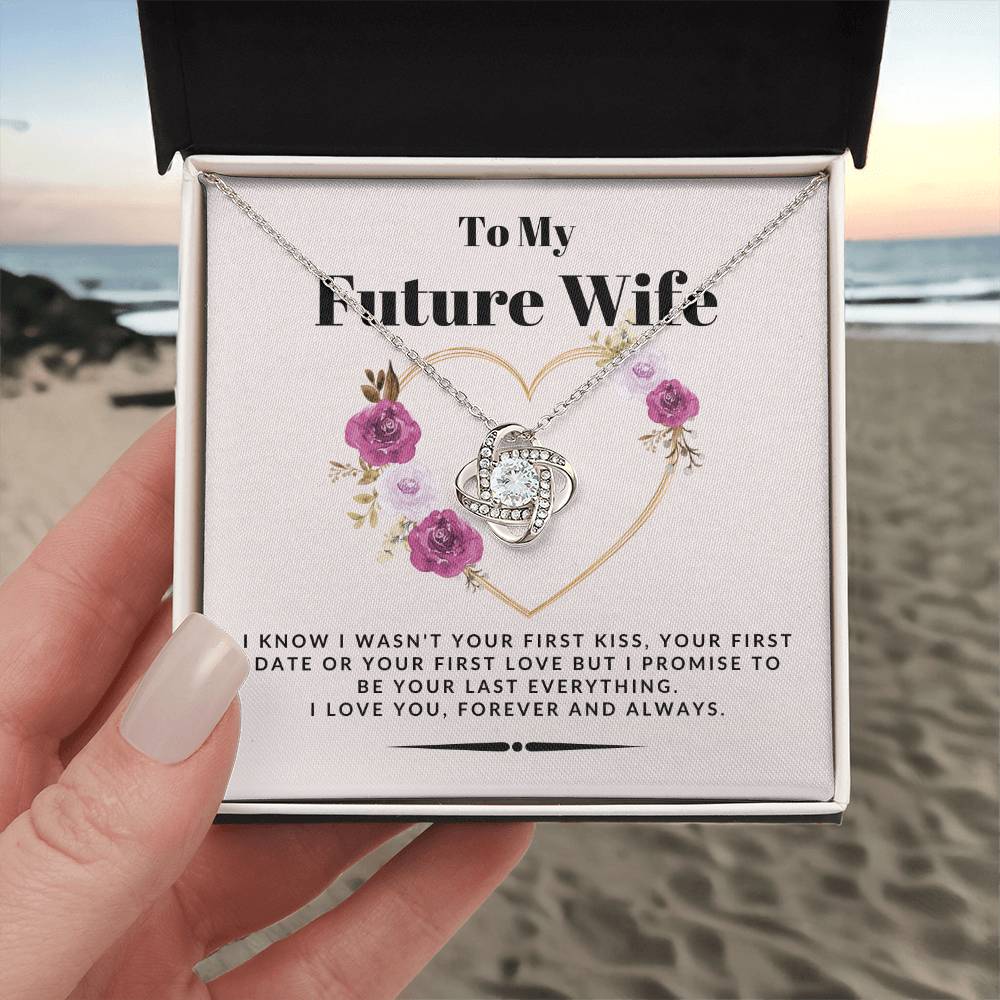 To My Future Wife Love Knot Necklace - For The Love Of Your Life On Your Wedding Day