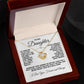 To My Daughter From Mom or Dad Love Knot Necklace - A Truly Meaningful Gift