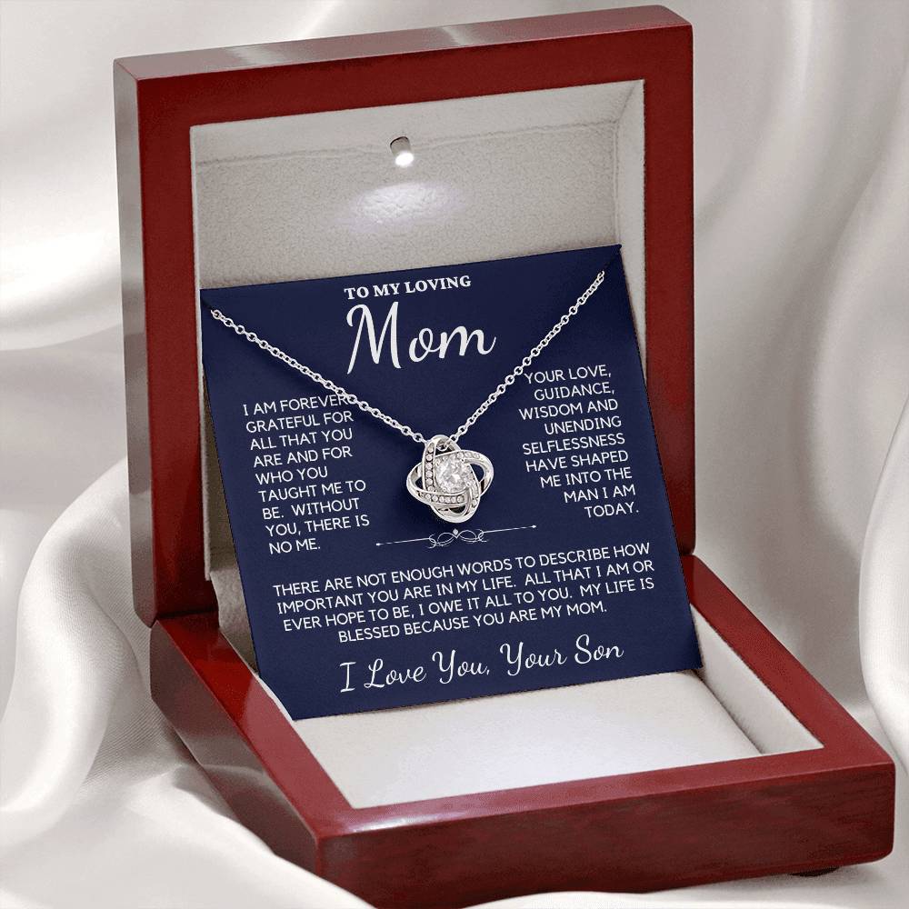 To My Loving Mom Love Knot Necklace From Son - She Will Cry When She Reads This!❤️