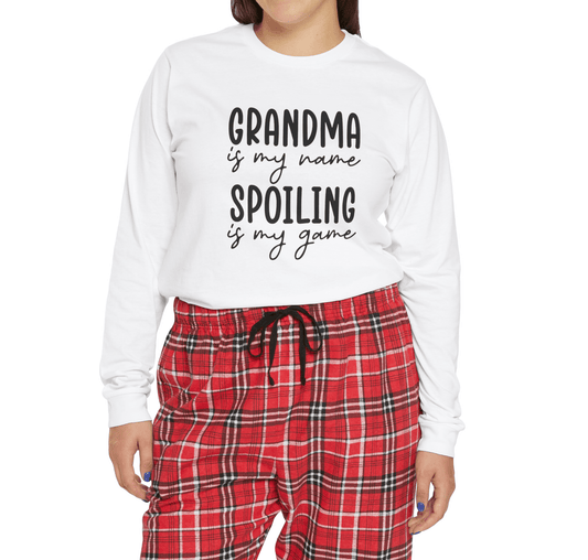 Grandma Is My Name Women's Long Sleeve Pajama Set