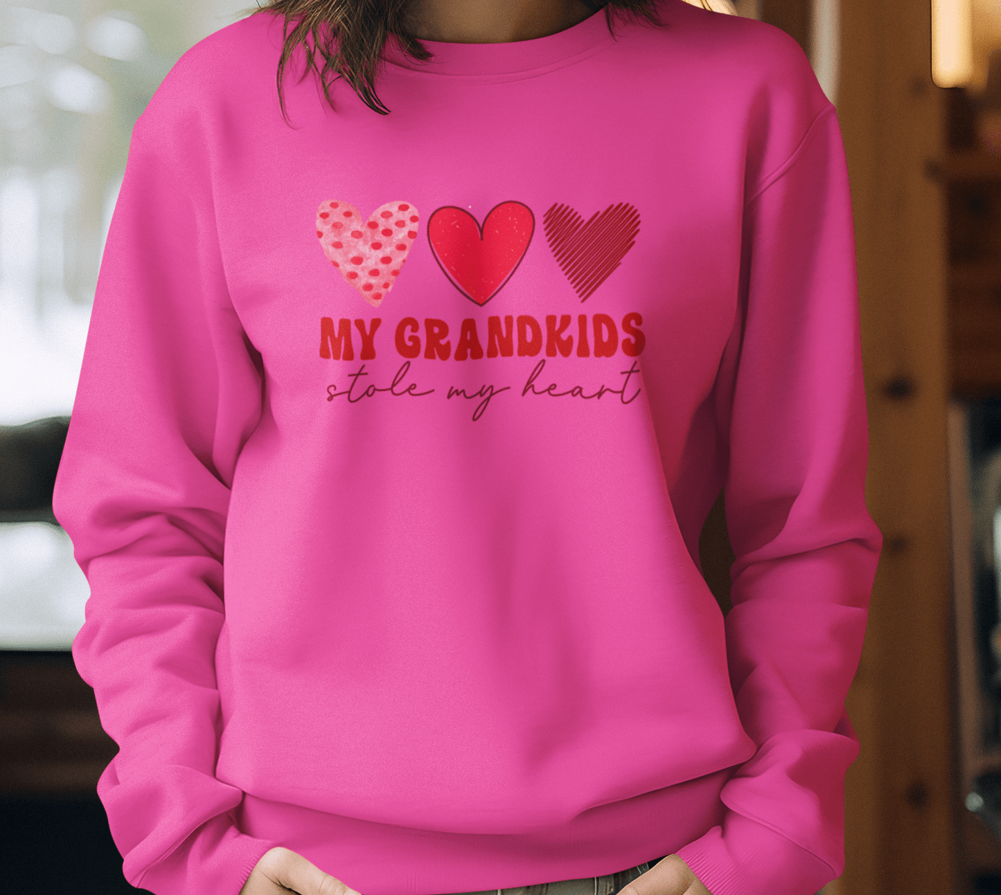 My Grandkids Stole My Heart Unisex Heavy Blend™ Crewneck Sweatshirt